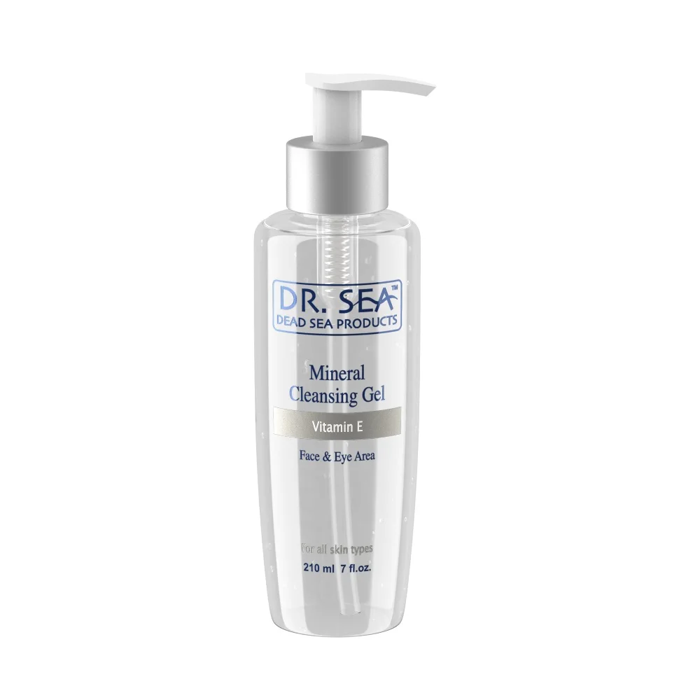 Mineral Cleansing Gel for Face & Eye Area with Vitamin E by Dr. Sea Cosmetics - Dead Sea Products - Free samples - 210ml/7 oz.