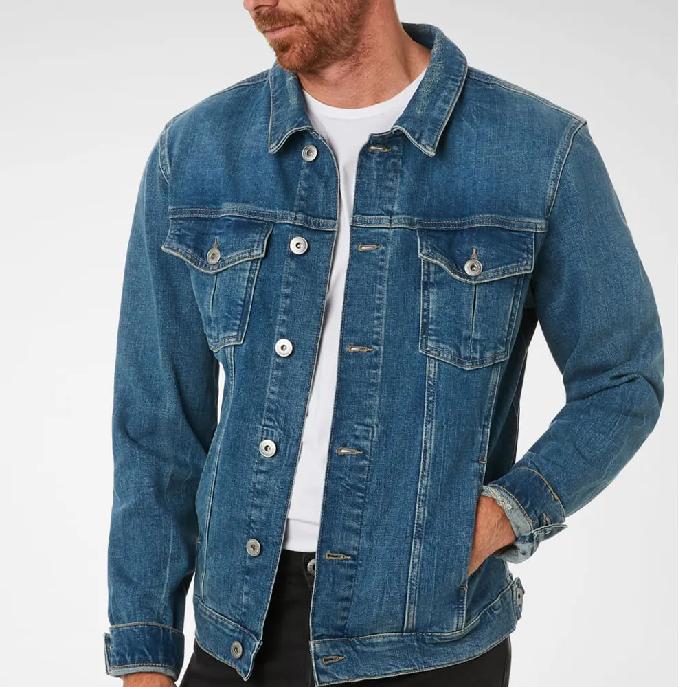  Заводская Лидер продаж Мужская джинсовая куртка с разбрызгивающимися красками