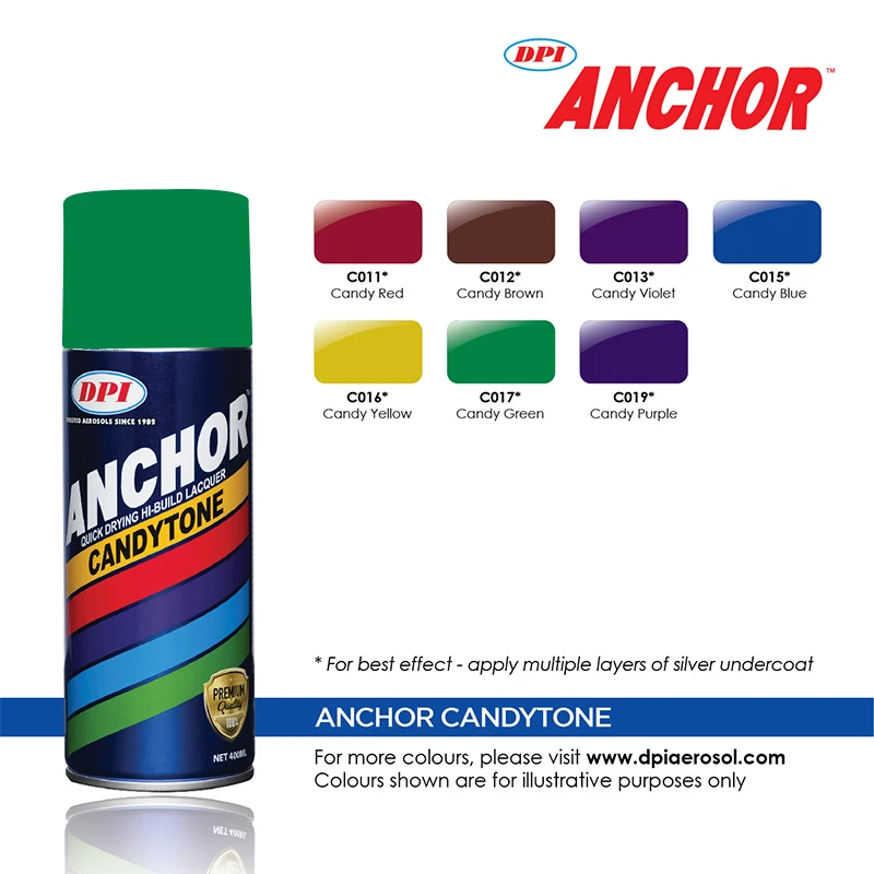 Premium Quality Candy Tone Multipurpose Spray Paint Malaysia Manufactures in Bulks Supply Ability 10 Million Cans Per Year