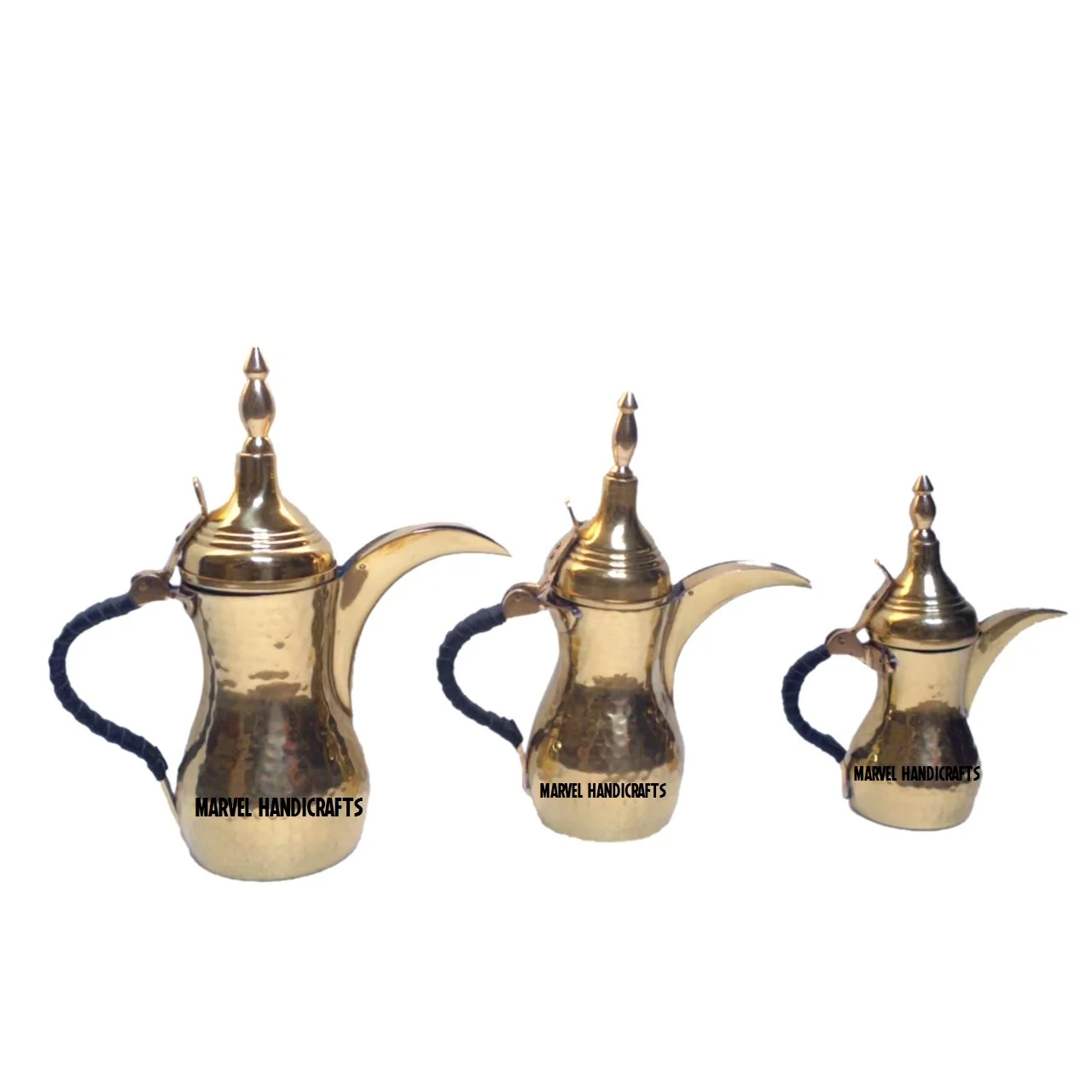 LUXURY BRASS ARABIC DALLAH TEA COFFEE POT MANUFACTURER FROM INDIA COFFEE & TEA SETS EID DECOR RAMADAN 2022 GIFT DINNERWARE SETS