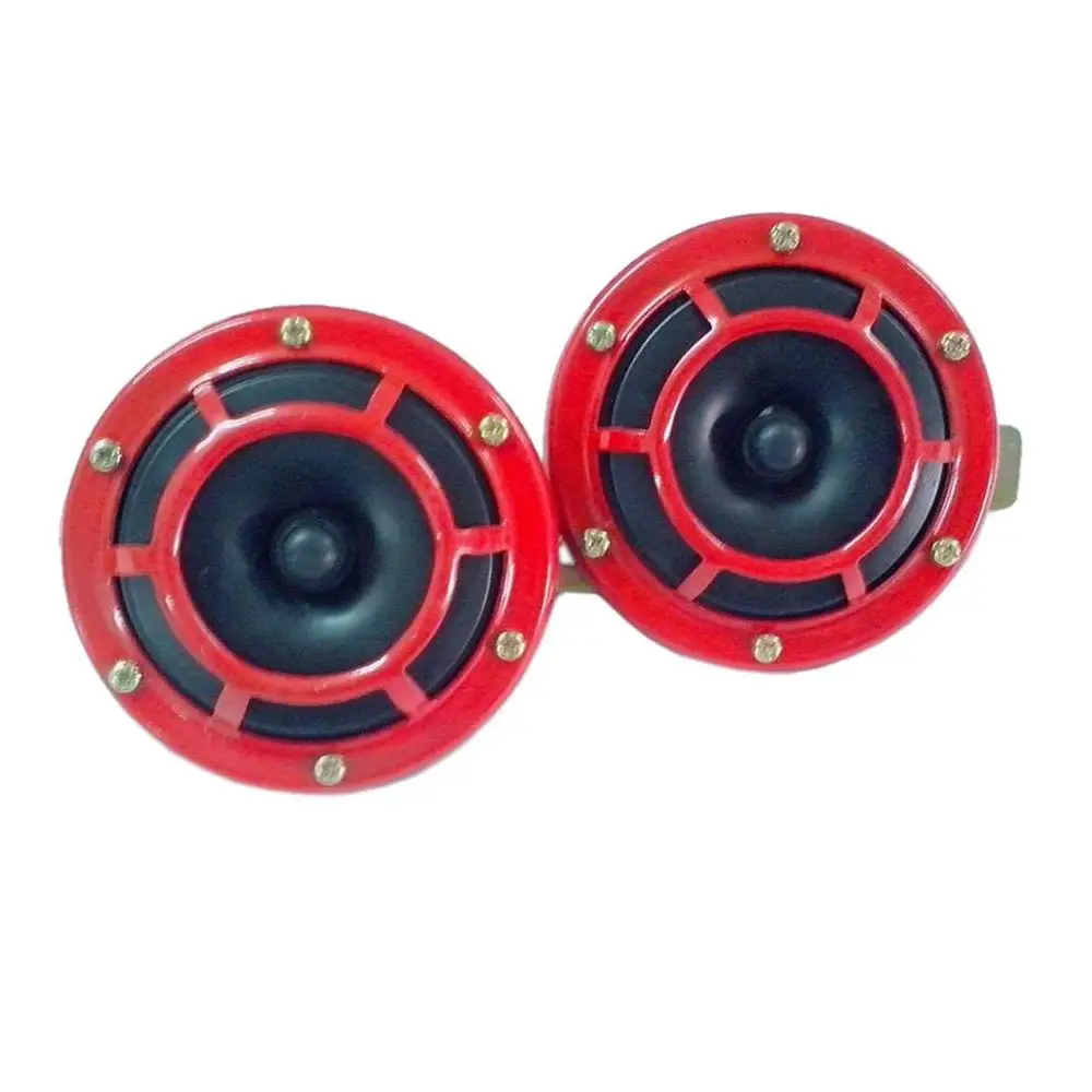 Hot Sell Red Grill Super Loud Blast Tone Grille Mount Compact Car Horns Disc Horn 12V 335-435