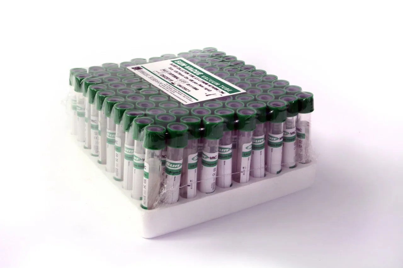 Vacuum Lithium Heparin blood tubes
