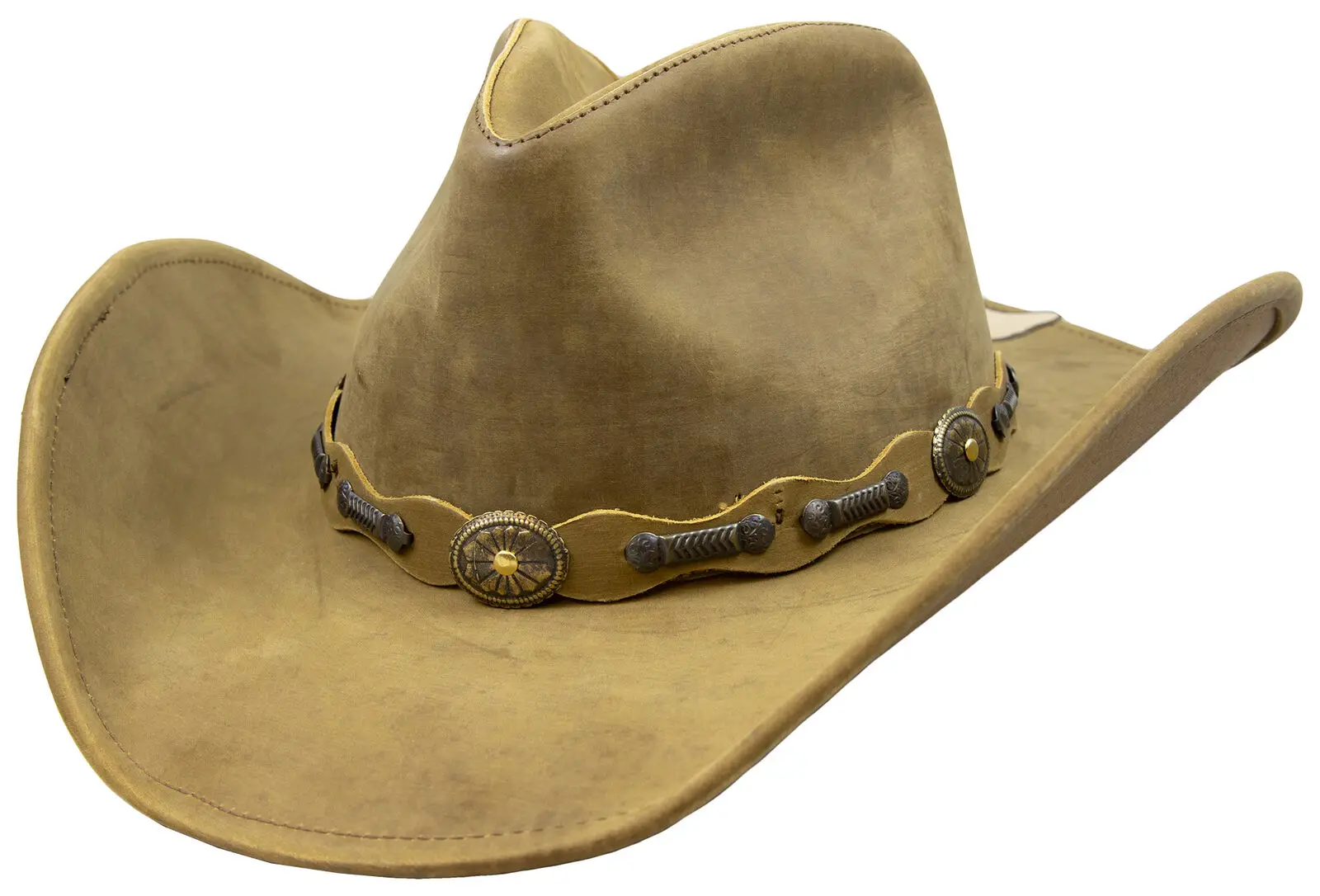 Новый дизайн частная марка Roxbury ржавчина потертая шероховатая из натуральной коровьей кожи ковбойская Западная шляпа