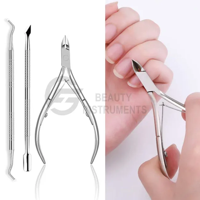 Удаление лишней потрескавшейся кожи на пальцах толкатель кутикулы