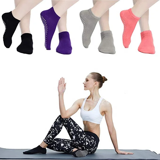 Girls Pilates Ballet Barre Yoga Non Skid Slip Sticky Grippers Socks