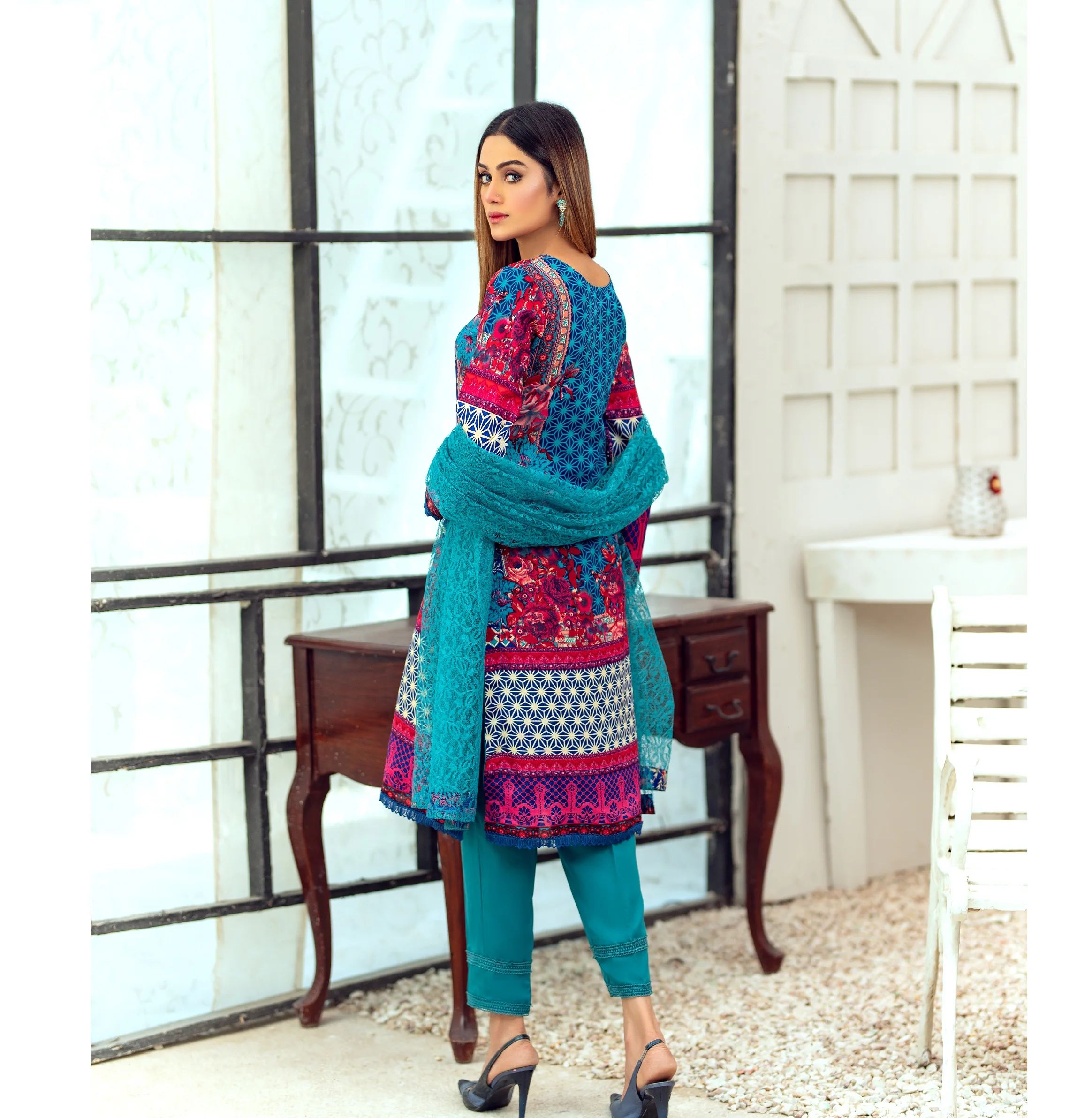 High Quality Ladies 3 piece Shirt Dupatta Trouser Unstitched formal suit Premium Quality Packaging VOL 15