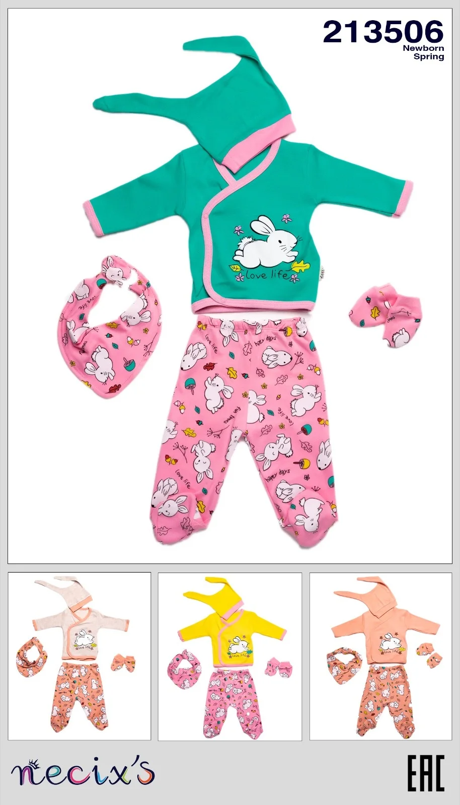 Горячая Распродажа, набор из 5 предметов для маленьких девочек Caty, Весенняя мягкая хлопковая детская одежда от бренда Necix