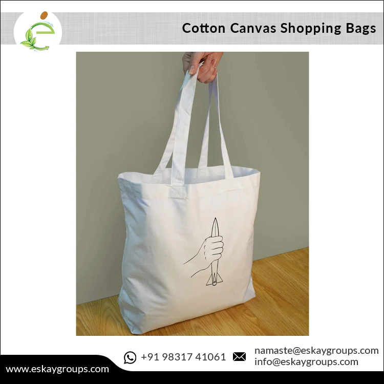 Reusable Eco friendly Custom Canvas Tote Bags Grocery Shopping Organic Cotton Cloth Bags at Bulk Price