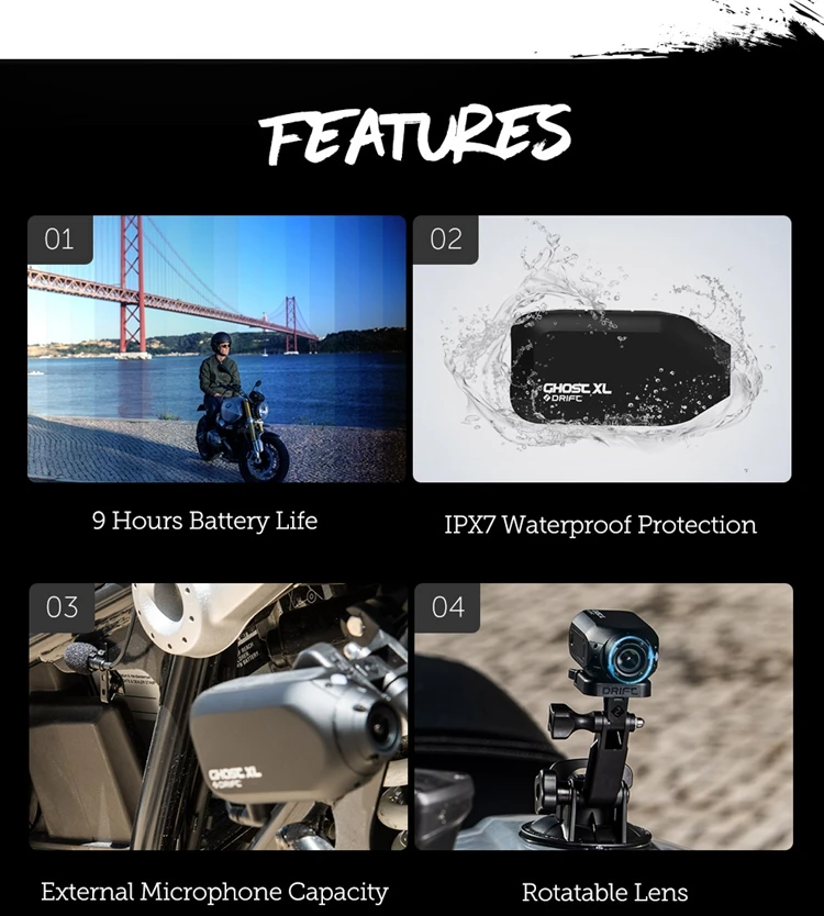 
USA UK WIFI 4K cams professional BT remote control Clone function EIS anti-shake IPx7 Waterproof Motorcycle Helmet dash Camera 