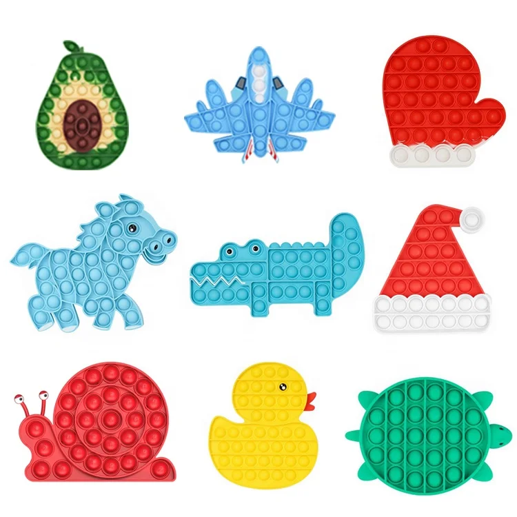 Hot Sale Fast delivery Push It Sensory Silicone Stress Reliever Toy Fidget Toy Set kit