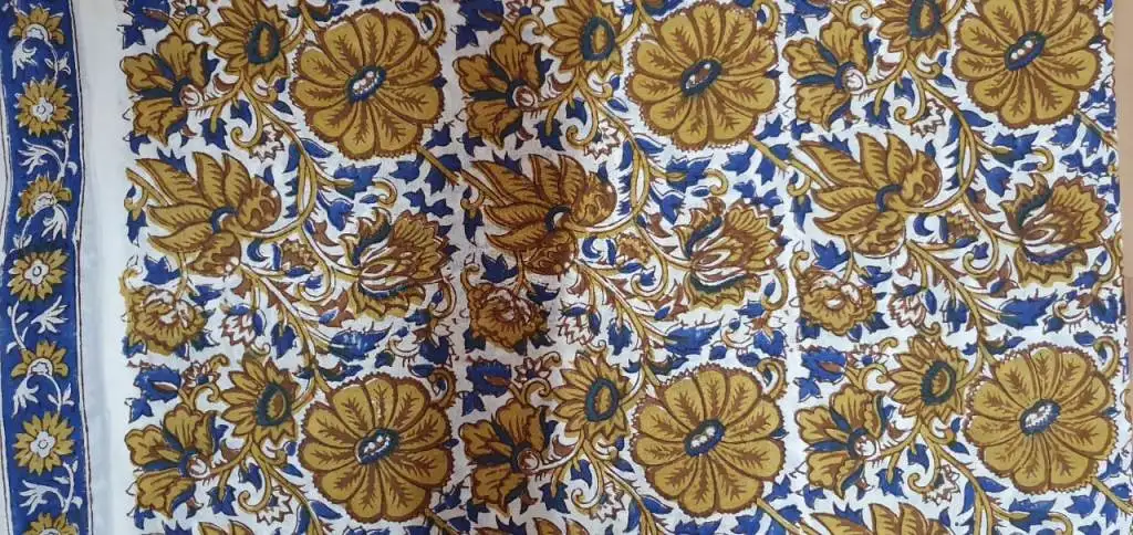 Top Quality Indian Manufacturer Jaipuri Block Print Pure Cotton Fabric Home Textile Fabric Bedding Pillow Cover Bag Fabric