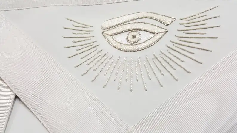 White Master Mason Apron with Tassels