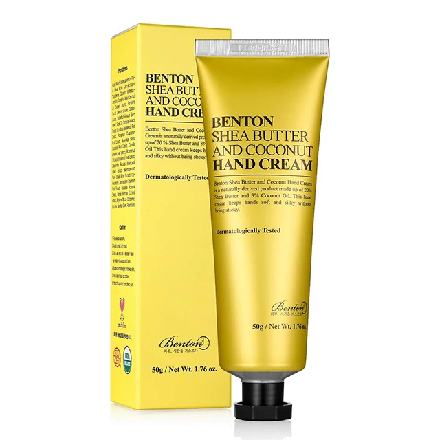 benton sheabutter and coconut hand cream organic Private Label OEM ODM Korean Cosmetics Custom Logo Vegan Natural Korea Tea tree
