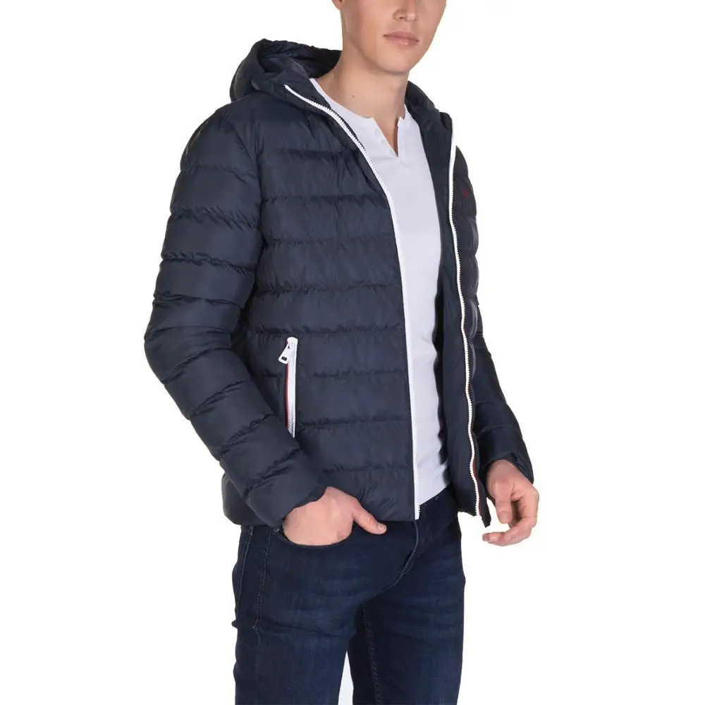 Winter puffer design casual classic fit jacket men COAT // NAVY