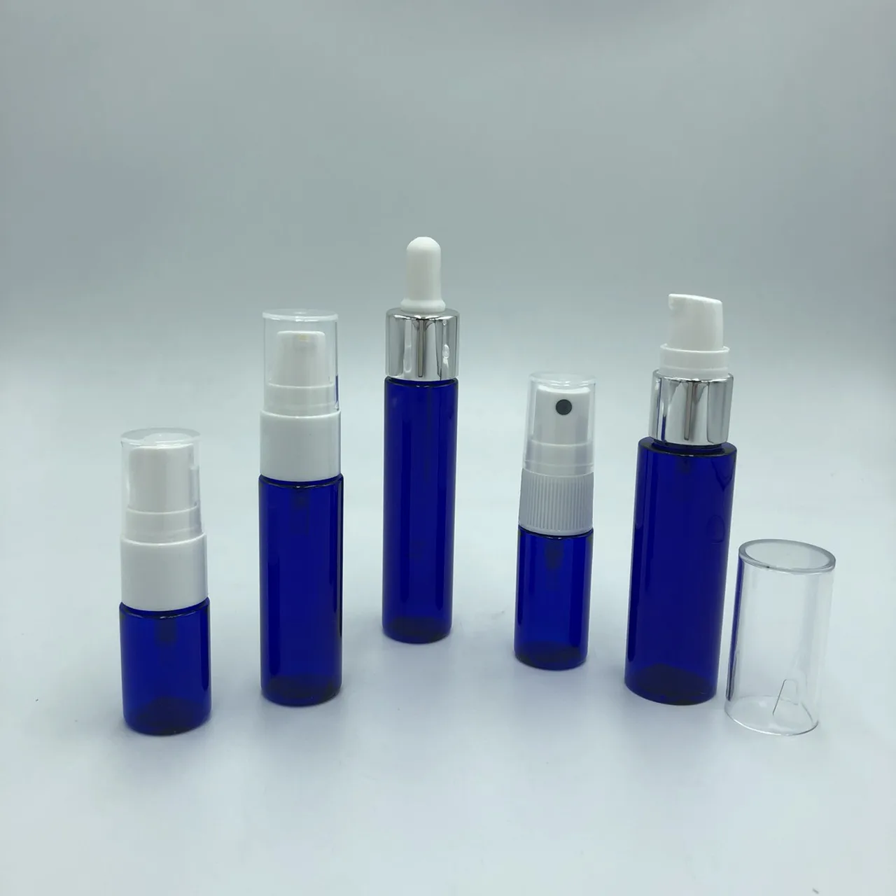 PETG pump sprayer bottle Plastic blue essence Bottle