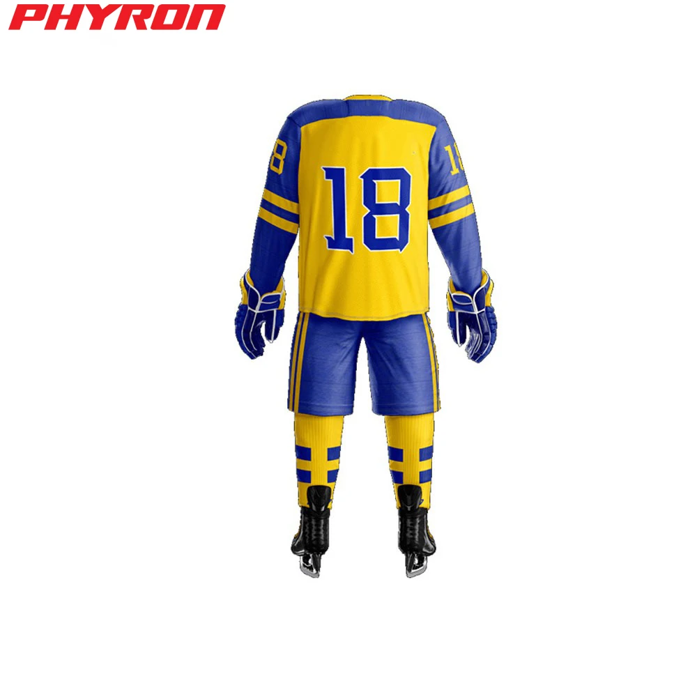 Newest Ice Hockey Uniform 100% Polyester Any Logo Custom Reversible Hockey Uniform