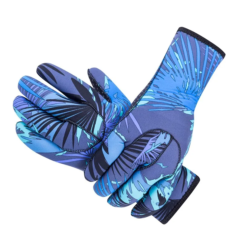 OEM new arrival 3mm neoprene sublimation print adults swimming gloves camo diving gloves