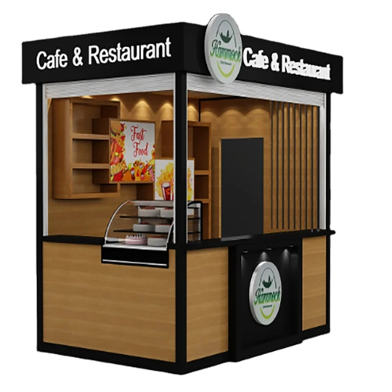 Индивидуальный дизайн простой открытый портативный дом киоск продажи кофе