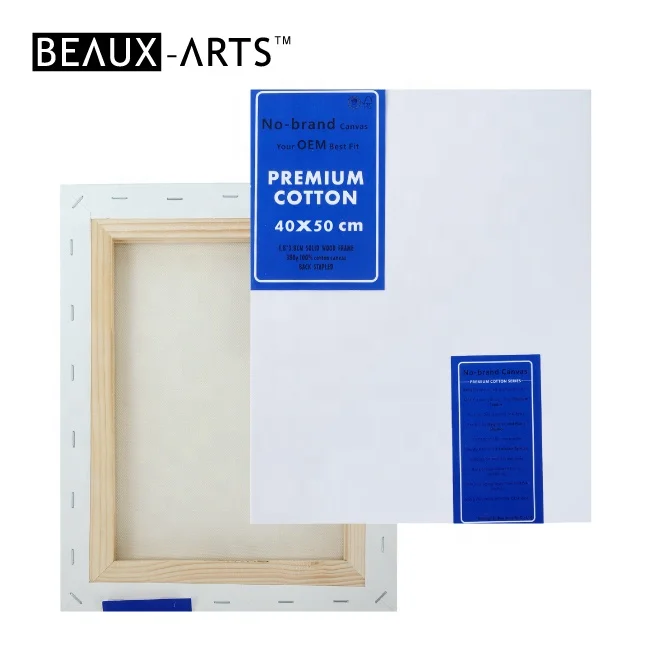 40*50cm 380g Oil Painting Canvas Large Sizes Staple-Free Cotton White Painting Wholesale Stretched Canvas