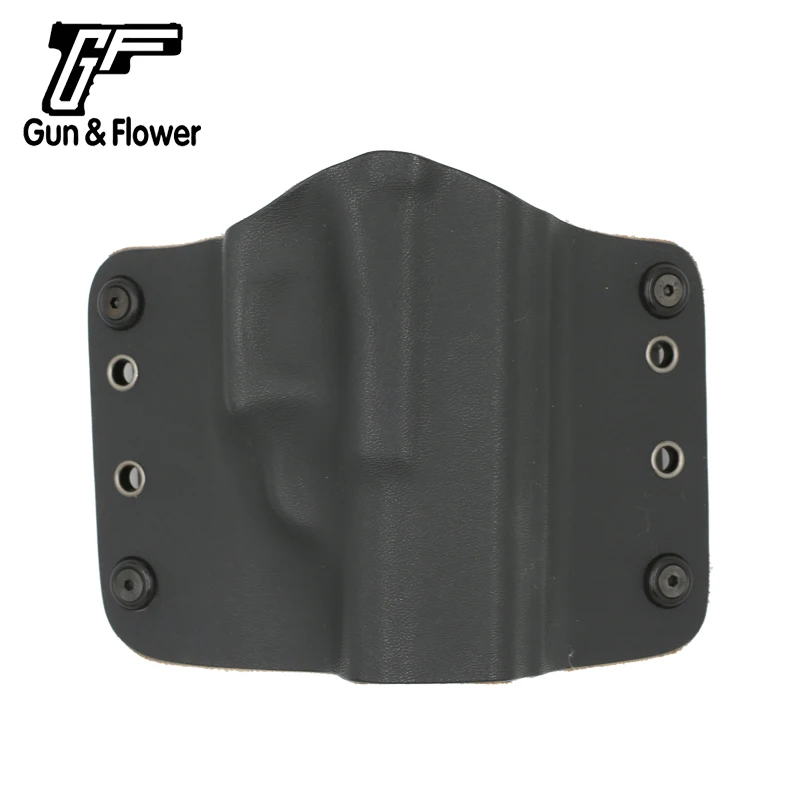  Цветочное оборудование Kydex OWB кобура с внутренней кожей для Glock 17/19/CZ75/CZ Shadow 2/HK P30/Beretta