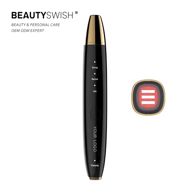 Радиочастотный массажер для глаз горячей и холодной теплый массажа вибрации красота тонкий уход за кожей лица красный синий свет терапия пера