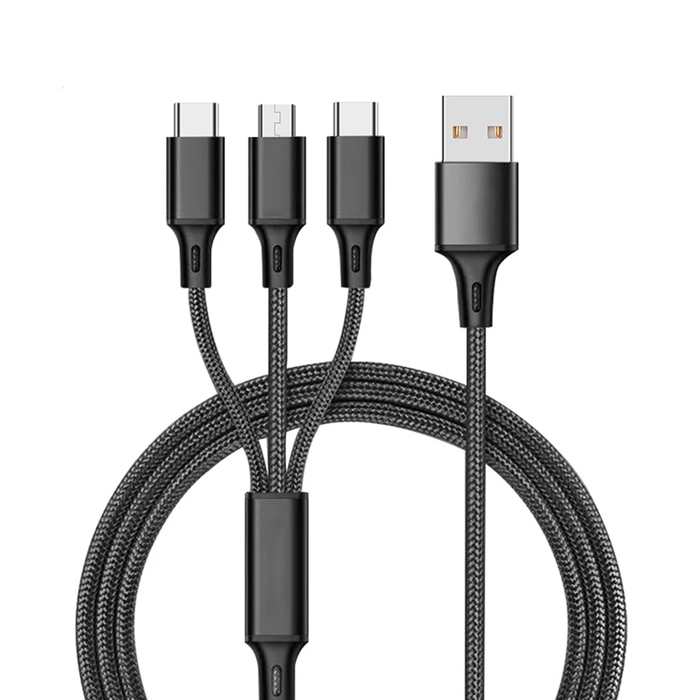 3 в 1 универсальный кабель с портами Type-C/Micro USB а