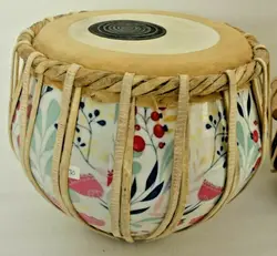 Professional High Quality Sound Musical Instrument Brass 3D Print Classical Tabla Set With Bag