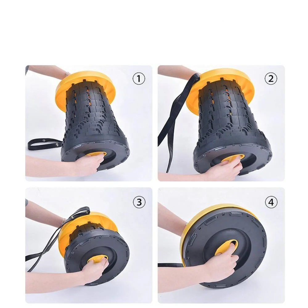 retractable folding stool portable lightweight seat outdoor fishing stool