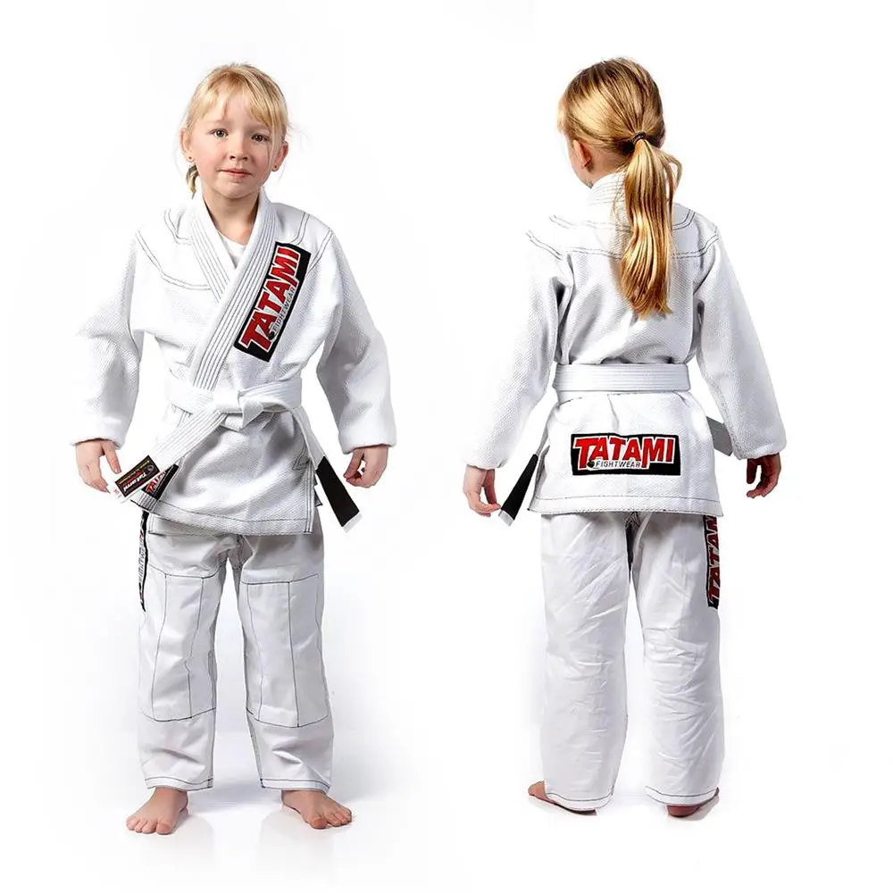 OEM GIRLS Kids WHITE Brazilian Gi Pearl Wears BJJ kimonos High Quality Custom Made BJJ Girls | Super Quality Jiu Jitsu Gi