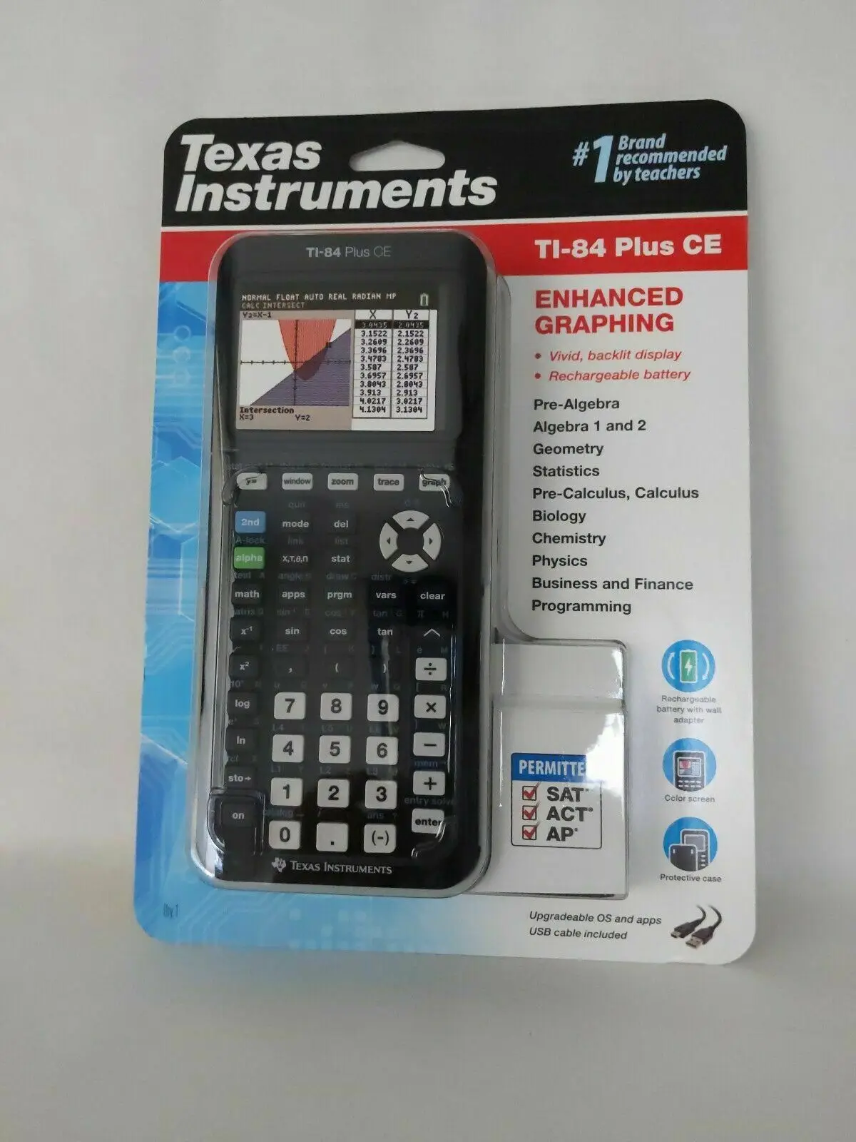 Authentic Texas Instruments TI-84 Plus CE Graphing Calculator, Black $50 FREE SHIPPING