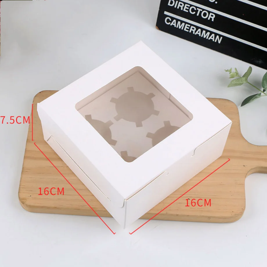 Cupcake Boxes with Window 6 dividers Cupcakes Kraft Bakery Cake Boxes Pastry for Cookie