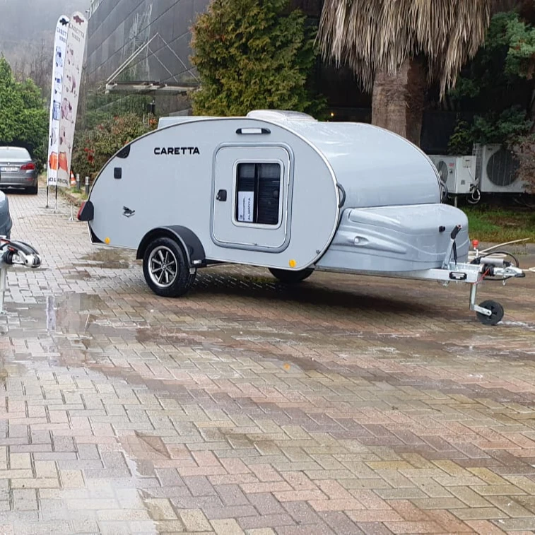 MODEL CARETTA 1500 fiberglass teardrop caravan with kitchen practical and economical