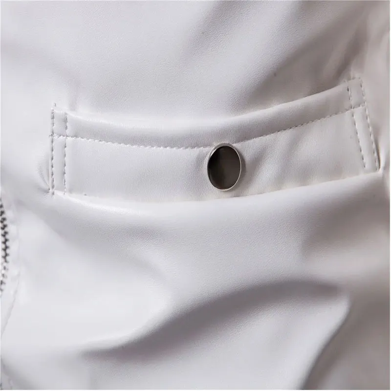 Лидер продаж белая кожаная съемная куртка с капюшоном повседневная одежда на молнии мотоциклетная унисекс уличная ветровка кожаные куртки