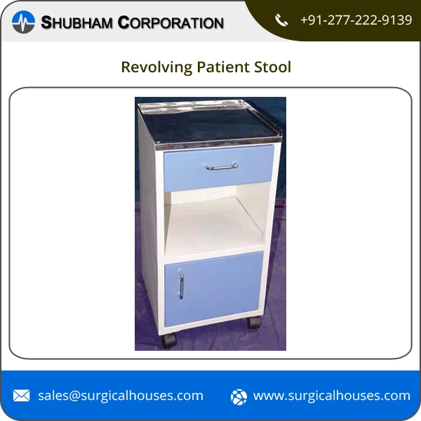 SS 304 Stainless Steel High Quality Good Adhesion and Corrosion Protection Revolving Patient Stool Manufacturer