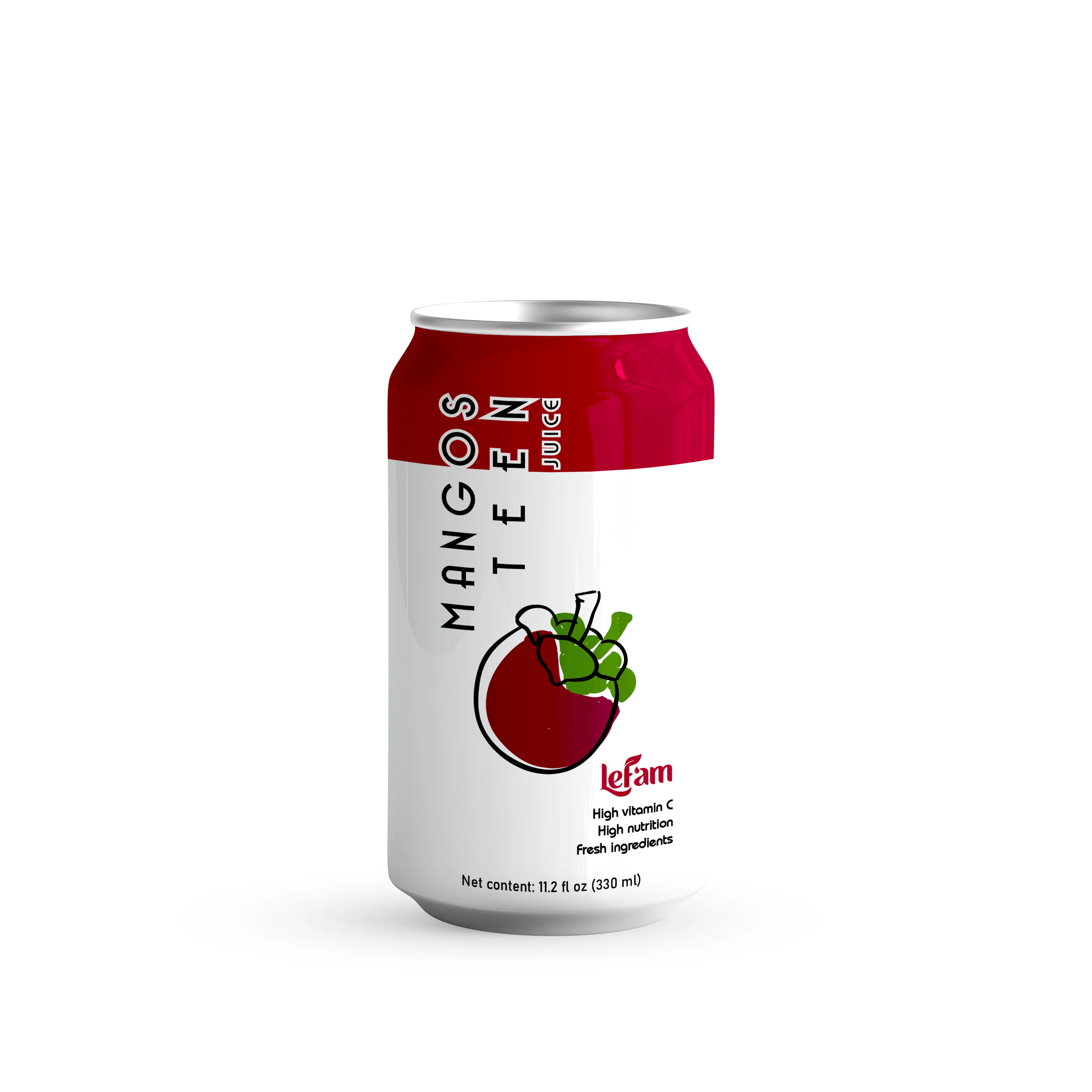 Fresh Fruity Green Grape Juice with pulp 330ml Can Natura New Design Custom Lefam Beverages Vietnam