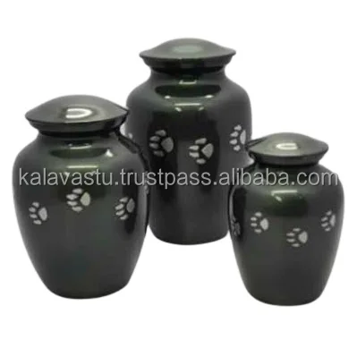 Design Cremation Urns with Brass mat finish For Funeral Burial Columbarium or Home Handmade Cremation Urns amphora pot