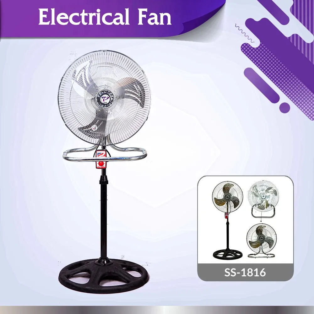 3 in1 Metal Standing Electrical Fan SS-1816 3in1 Taiwan best quality good price