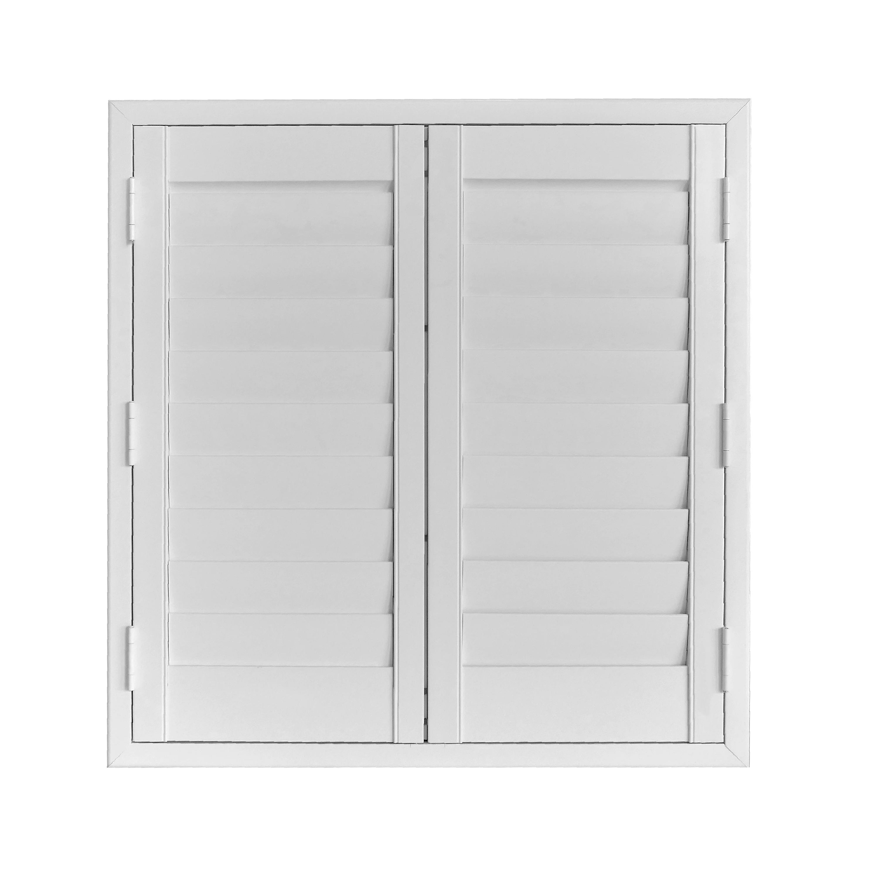 Interior plastic shutter PVC finish shutters parts plantation shutter