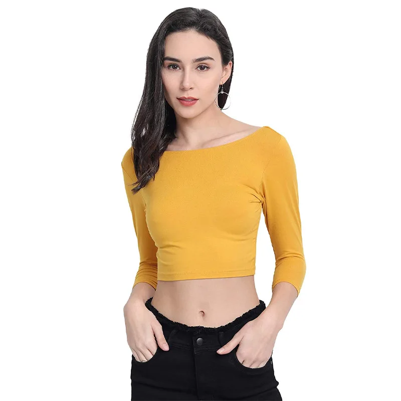 High quality custom blank crop tops wholesale cheap Casual fashion women workout gym tank tops women Sexy Cropped Top T Shirt