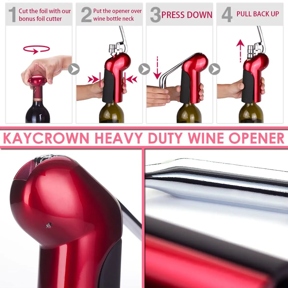 deluxe corkscrew, lever corkscrew, rabbit corkscrew
