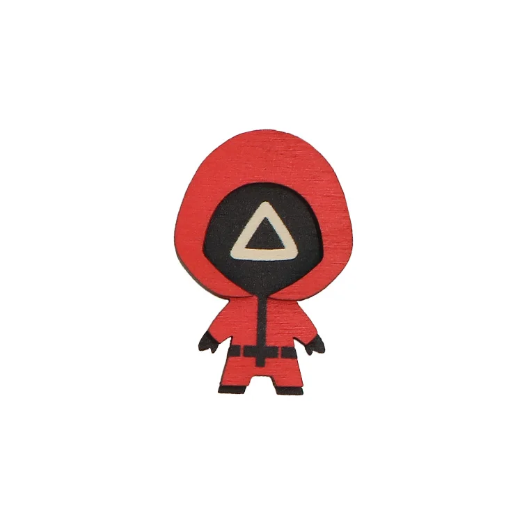 Игра «кальмар» магниты на холодильник Подарочные игрушки деревянные 3D сувениры