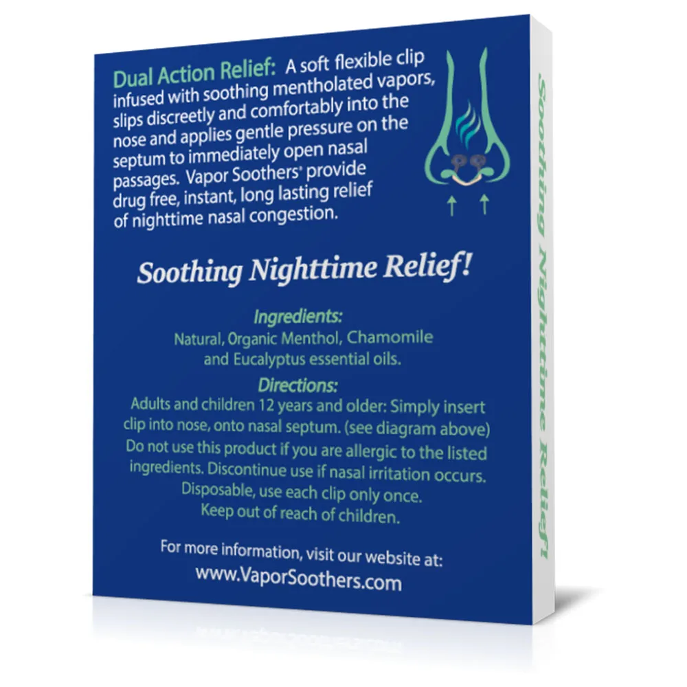 Частная марка Vapor soother США ночной запах ромашки 28ct носовой расширитель Премиум качество назальный ингалятор