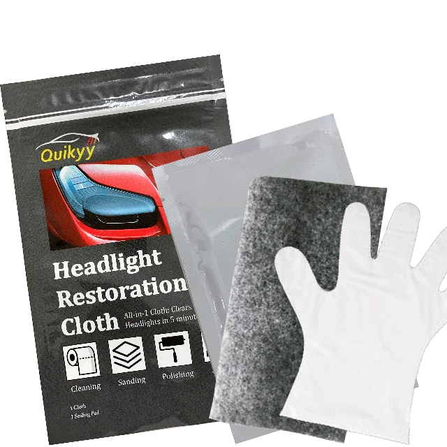 
All in One Headlight Restoration Wipe Car Headlight Cleaner Cloth Instant Remover of Haze and Foggy Lens UV Protection 12 Months 