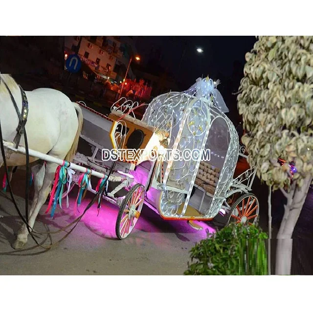 Lighted Cinderella Coach for Wedding Ride Wedding Castle Style Cinderella Carriage Princess Glass Coach Wedding Carriage