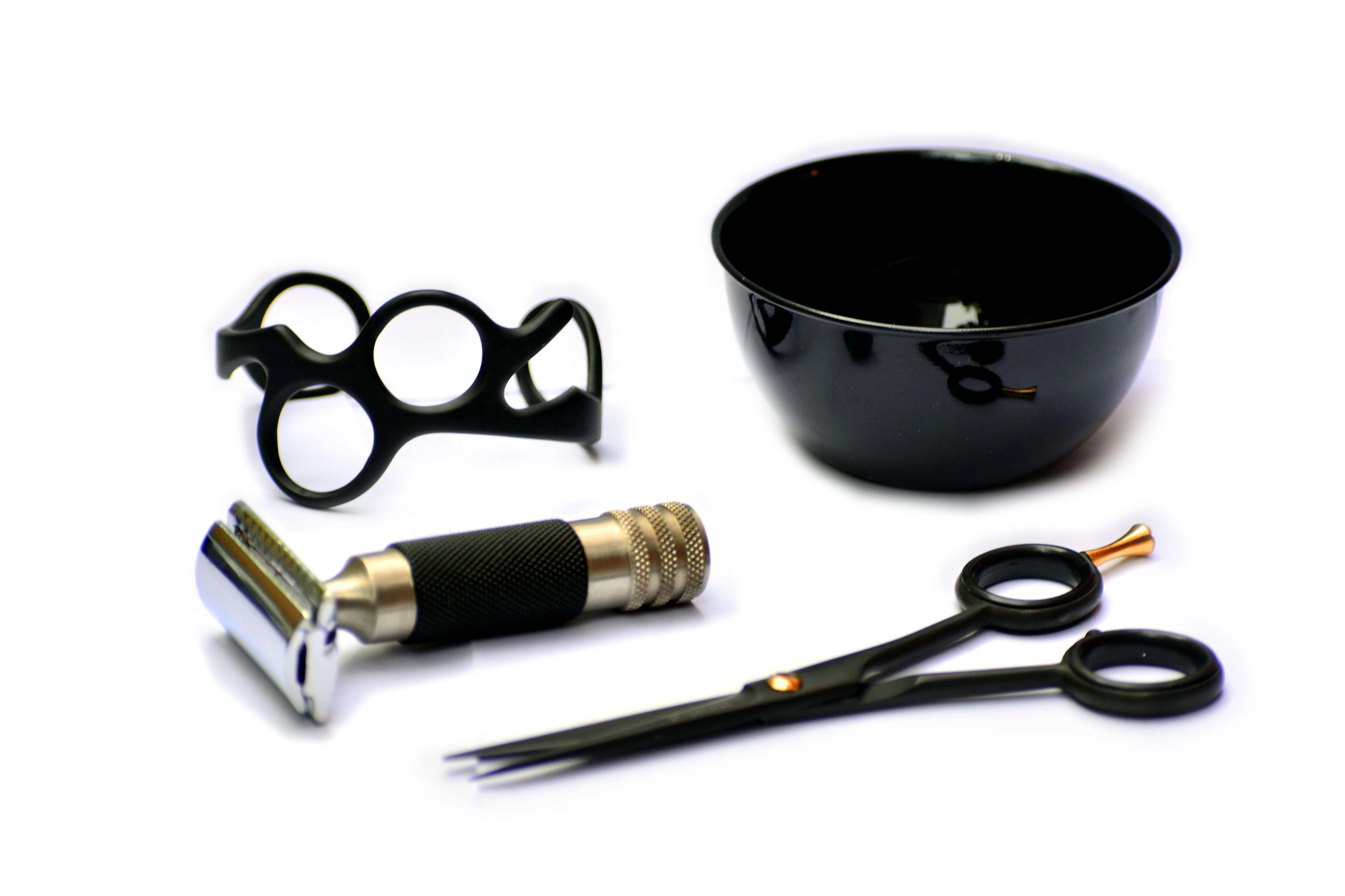 Black color gift choice shaving set best quality men grooming collection shaving brush & razor stand set