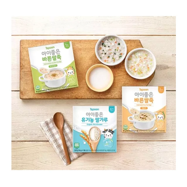 Рис детская каша органические ингредиенты Премиум Корея Сделано в Корее для ребенка 12 месяцев