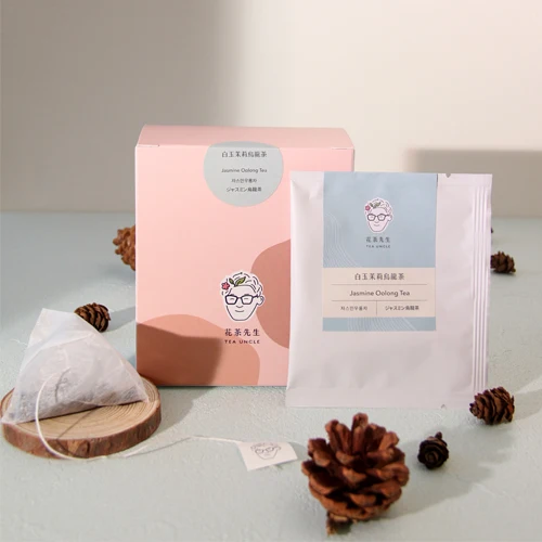 
High-Quality Taiwan Jasmine Oolong Tea Herbal Flora Scented Tea in Pyramid Teabags Gift box 
