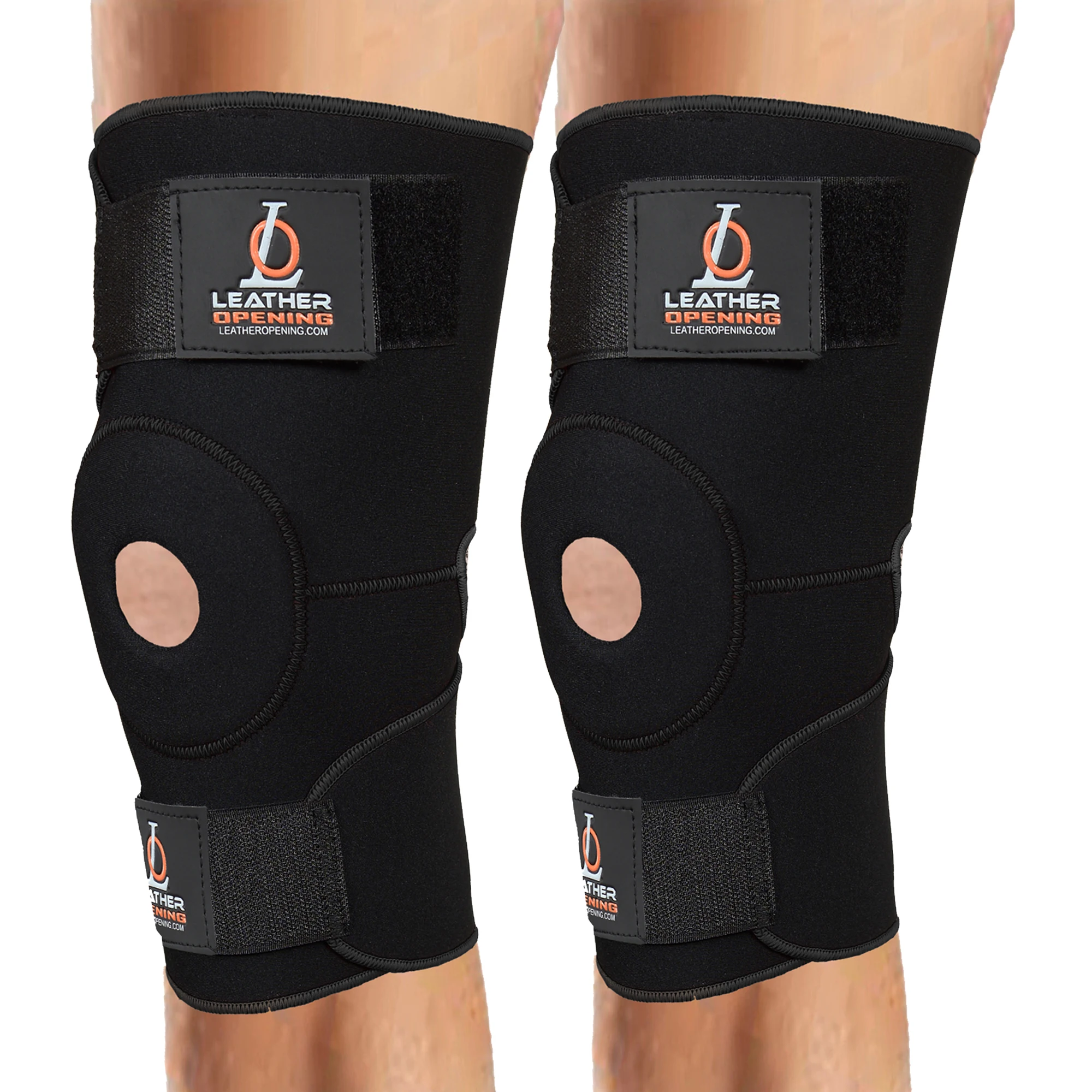 Patellar knee support strap Black Open adjustable Knee Patellar knee support for orthopedic pain relief