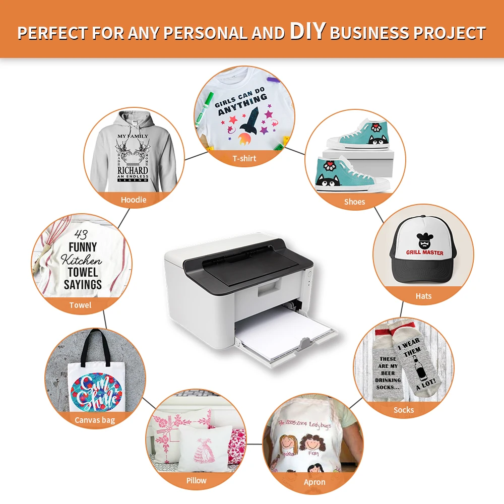 Winner Transfer 100pcs Custom Designed Printable transfer paper laser light heat transfer paper For DIY Projects