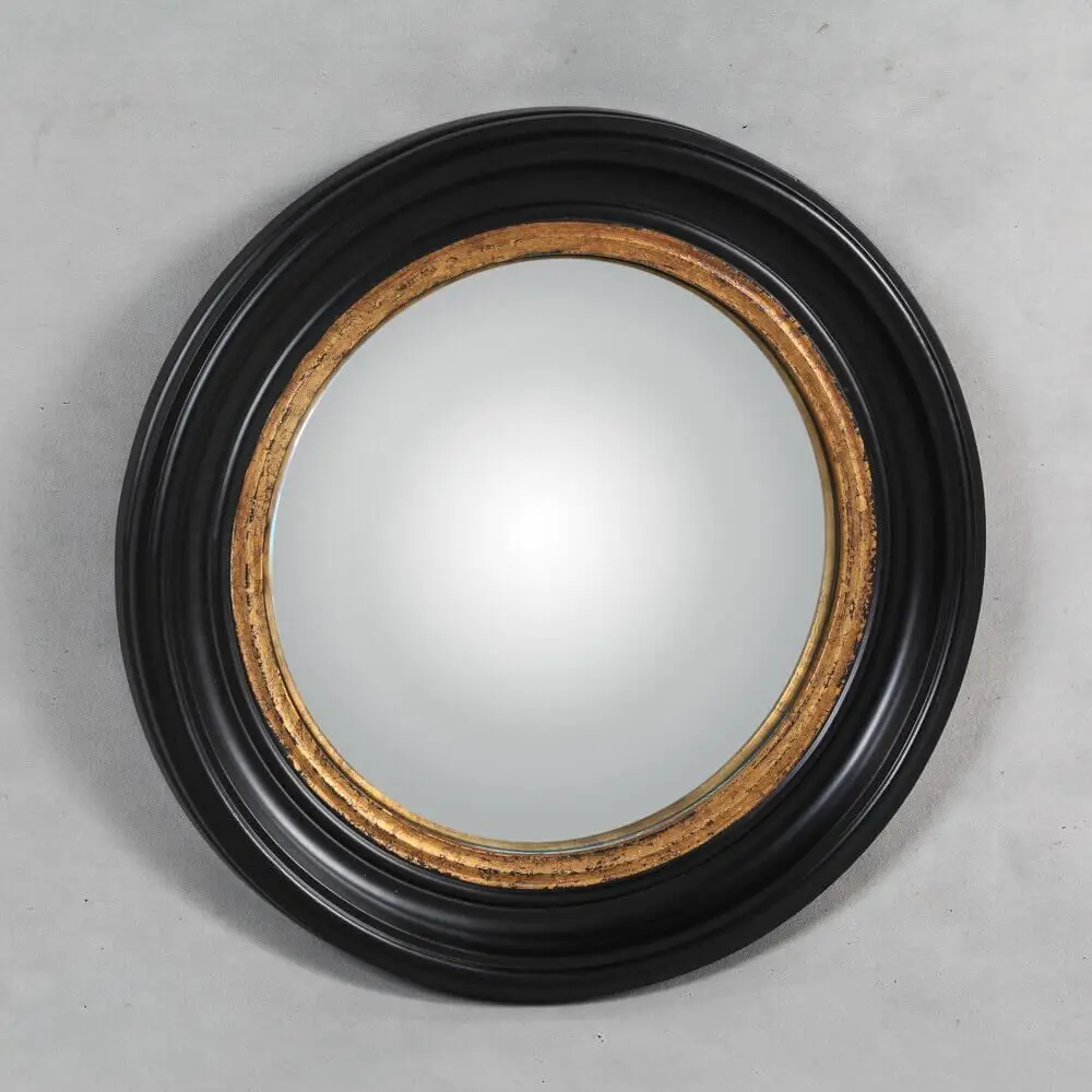 Деревянное вогнутое зеркало для макияжа для украшения дома, офиса и отеля